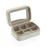 Box-Schmuckkästchen Versa Creme Holz Spiegel Holz MDF 10 x 6 x 14,7 cm