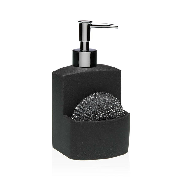 Seifenspender Versa Schwarz Harz aus Keramik Minimalistisch