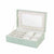 Box-Schmuckkästchen Versa grün Polyester Pappe Spiegel 16 x 7,8 x 25 cm