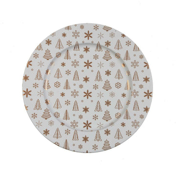 Flacher Teller Versa Metall 33 x 1,5 x 33 cm Weihnachten