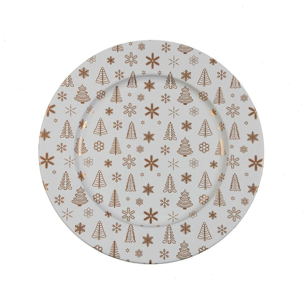 Flacher Teller Versa Metall 33 x 1,5 x 33 cm Weihnachten