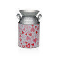 Blumenvase Versa Rot Metall Herzen 13 x 15,5 x 21 cm