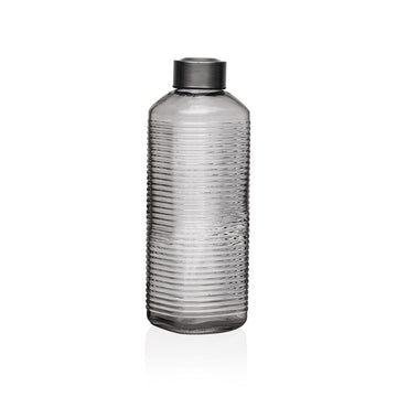 Wasserflasche Versa Grau Glas Aluminium 1 L 8,3 x 23,5 x 8,3 cm