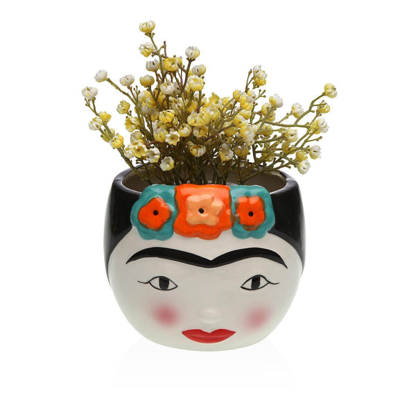 Vase Versa aus Keramik Escandinavo/Nórdico 14 x 12 x 14 cm Frida Kahlo