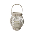 LED-Laterne Versa Weiß Rattan