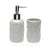 Badezimmer Set Versa Weiß Dolomite 6,8 x 17 x 6,8 cm