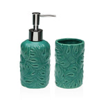 Badezimmer Set Versa grün Dolomite 6,8 x 17 x 6,8 cm