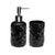 Badezimmer Set Versa Schwarz Dolomite 6,8 x 17 x 6,8 cm