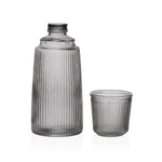Wasserflasche Versa Schwarz Glas Aluminium 10,3 x 26 x 10,3 cm