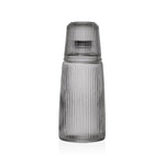Wasserflasche Versa Schwarz Glas Aluminium 10,3 x 26 x 10,3 cm