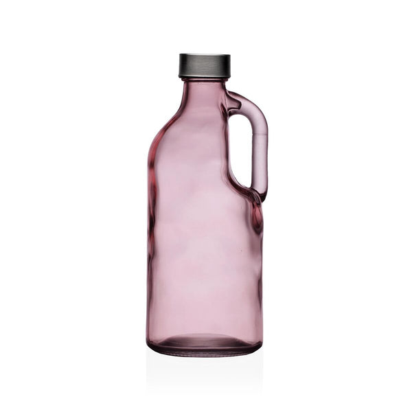 Wasserflasche Versa Rosa Glas Aluminium
