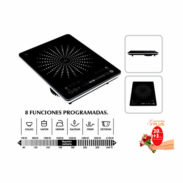 Induktionskochfeld JATA Schwarz 2100 W