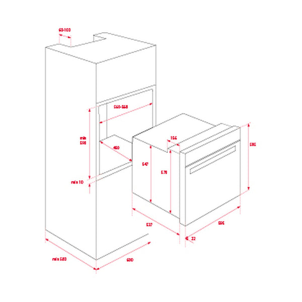 Multifunktionsherd Teka Teka | Horno Multifunción A+ 70 L HydroClean A+ 2615W 70 L