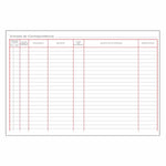 Korrespondenz-Registerbuch DOHE 09910 Burgunderrot A4 100 Blatt