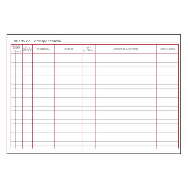 Korrespondenz-Registerbuch DOHE 09910 Burgunderrot A4 100 Blatt