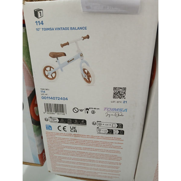 Kinderfahrrad Toimsa   10" Ohne Pedale + 2 Jahre Blau