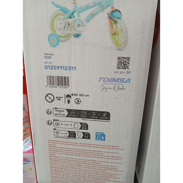 Kinderfahrrad Bluey 12" Blau grün