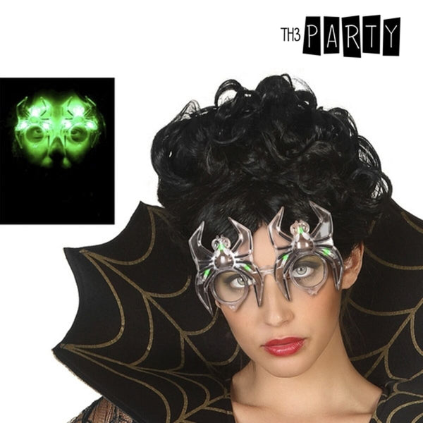 Brillen grün Spinne Halloween Licht