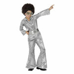 Verkleidung für Kinder Disco Silberfarben