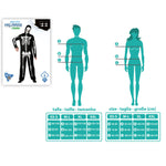 Verkleidung für Erwachsene Schwarz Skelett M/L