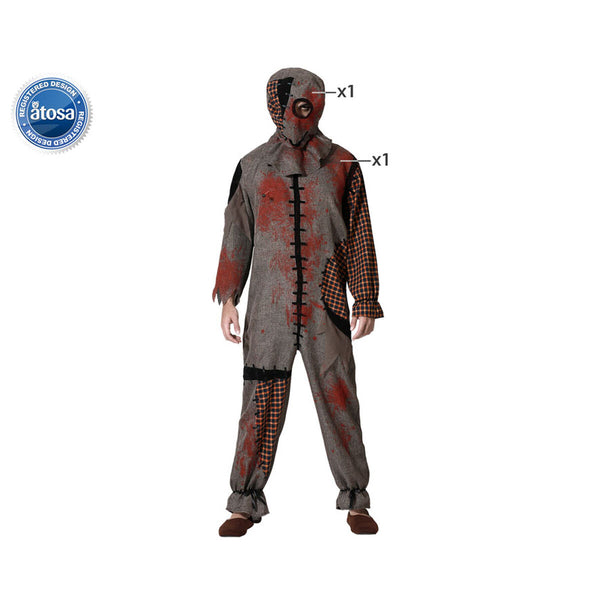 Verkleidung für Erwachsene Voodoo Puppe Braun XL