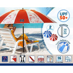 Sonnenschirm Ø 220 cm SPF50+ Marineblau