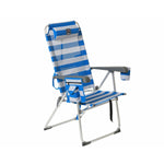 Gepolsterte Campingstuhl Marineblau 106 x 47 x 45 cm