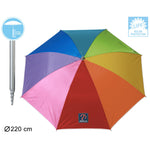 Solskærm 220 cm UPF 50+ Regenbogen
