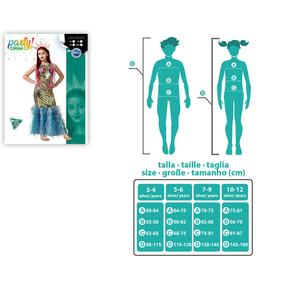 Verkleidung für Kinder Sirene 10-12 Jahre