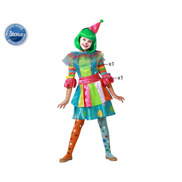 Verkleidung für Kinder Clownin 7-9 Jahre