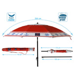 Sonnenschirm Rot Ø 200 cm SPF50+ Anker