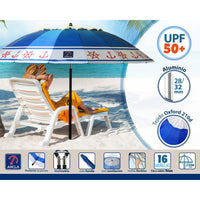 Sonnenschirm Blau Ø 240 cm SPF50+ Anker