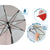 Sonnenschirm Rot Ø 180 cm SPF50+ Marineblau