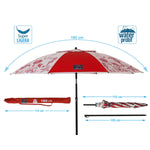 Sonnenschirm Rot Ø 180 cm SPF50+ Marineblau