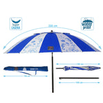 Sonnenschirm Blau Ø 220 cm SPF50+ Marineblau