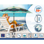 Sonnenschirm grün Ø 180 cm SPF50+ Pfau