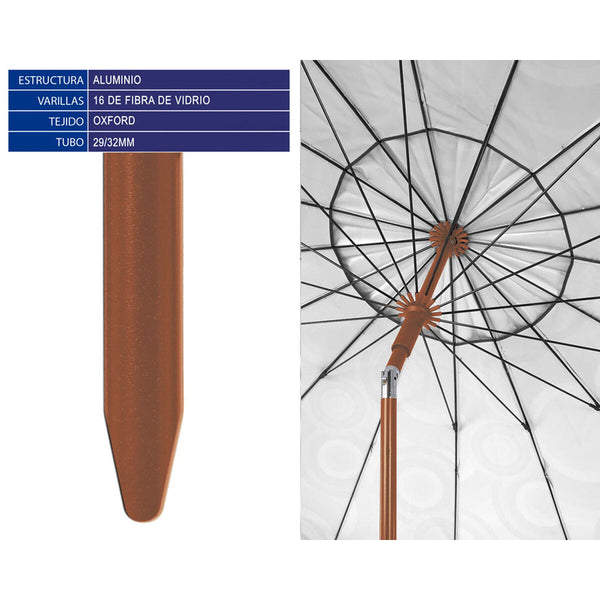 Sonnenschirm Beige Ø 240 cm SPF50+