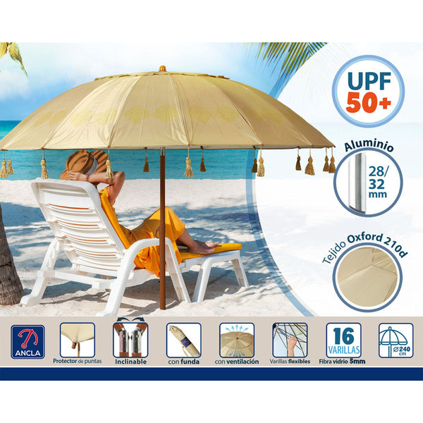 Sonnenschirm Beige Ø 240 cm SPF50+