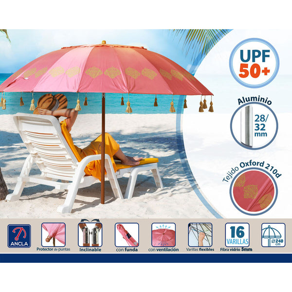 Sonnenschirm Koralle Ø 240 cm SPF50+