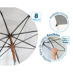 Sonnenschirm Grau Ø 180 cm SPF50+ Boho