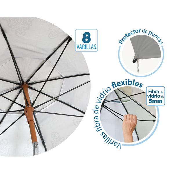 Sonnenschirm Grau Ø 180 cm SPF50+ Boho