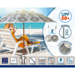 Sonnenschirm Weiß Ø 200 cm SPF50+ Boho