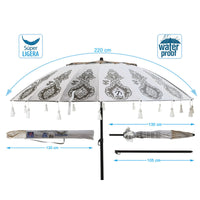 Sonnenschirm Weiß Ø 220 cm SPF50+ Boho