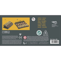 Schach- und Dame-Brett Cayro 453 Kunststoff Plattenspeicher