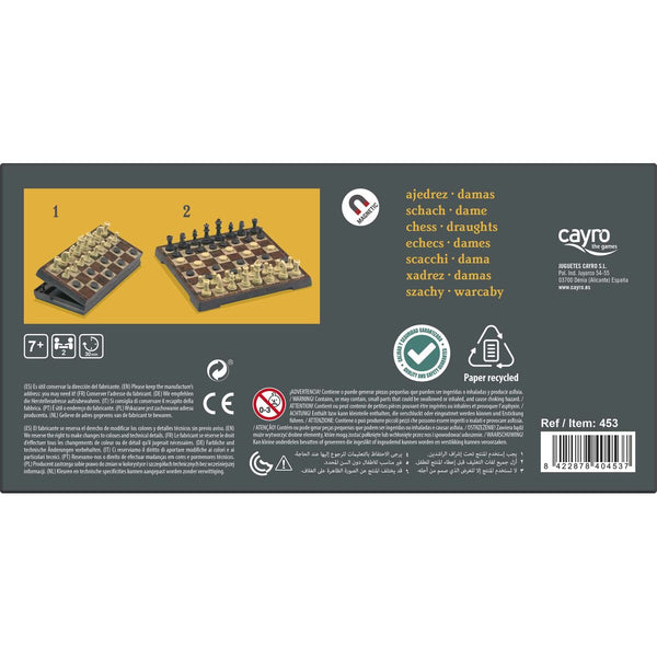 Schach- und Dame-Brett Cayro 453 Kunststoff Plattenspeicher