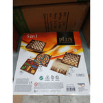 Satz mit 5 Brettspielen Cayro Plus Holz 29 x 29 cm
