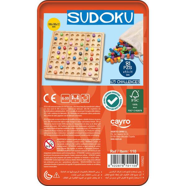 Sudoku Cayro 18 x 18 x 1,2 cm 81 Stücke