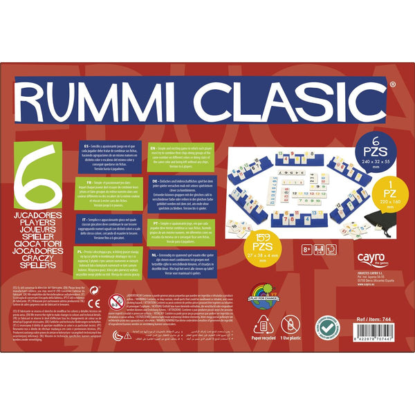 Tischspiel Rummi Classic Cayro (ES-PT-EN-FR-IT-DE) (ES-PT-EN-FR-IT-GR) (35 x 26 x 6 cm)