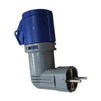 Adapter Solera 904011 Schuko CETAC Blau Grau 16 A