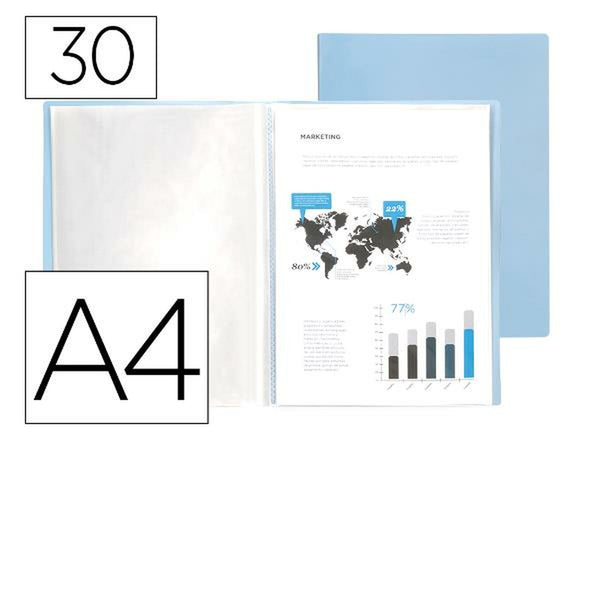 Faltblatt Liderpapel EC76 Blau A4